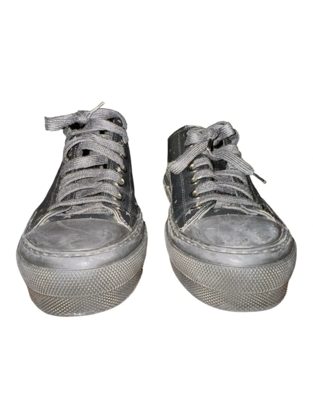 Burberry Jack Star Leather Sneaker Black Size 38.5 Used with flaws